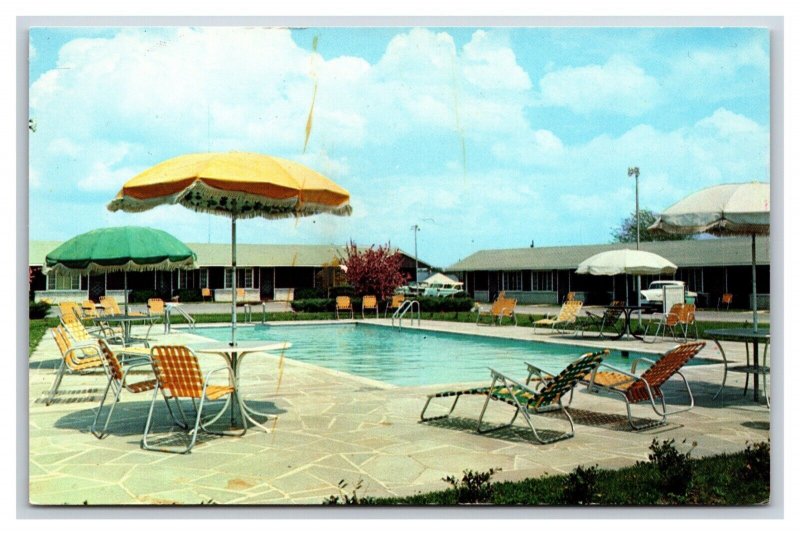 Cumberland Motel Poolside Manchester Tennessee TN UNP Chrome Postcard U5