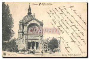 Postcard Old Paris Eglise Saint Augustine