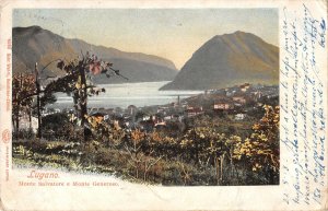 US3412 Switzerland Lugano Monte Salvatore e Monte Generoso Lake Panorama Lac