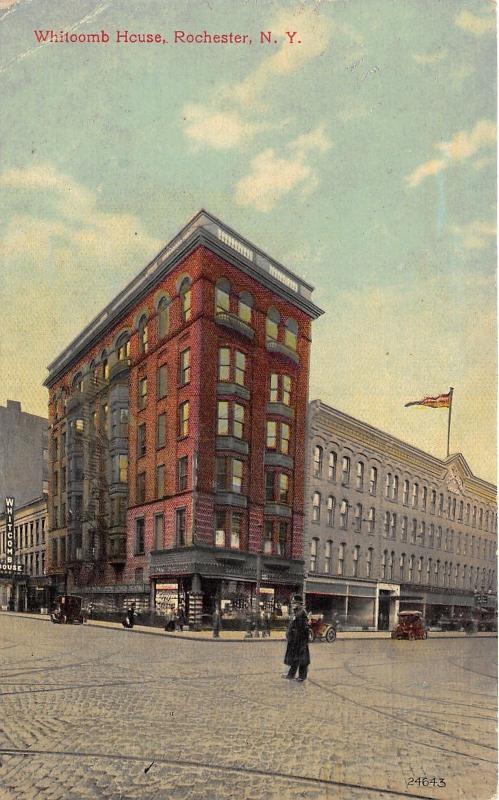 Rochester New York~Whitcomb House~Policeman in Street~c1910 Postcard