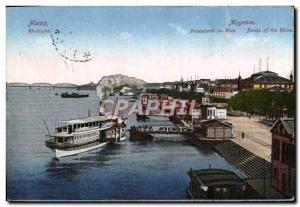 Postcard Old Boat Mainz Rheinufer