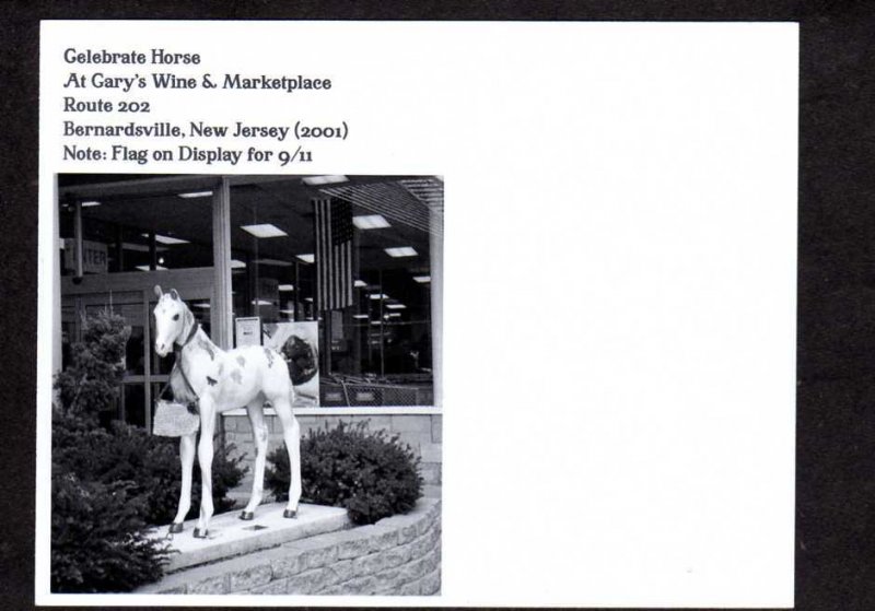 NJ Horse Gary's Wine & Marketplace Store Bernardsville New Jersey Postcard