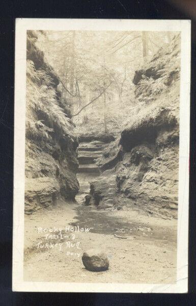 RPPC MARSHALL INDIANA ROCKY HOLLER TURKEY RUN VINTAGE REAL PHOTO POSTCARD