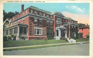 United States Auburn Maine home for aged women postcard 