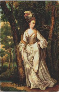 Artist Signed Sir Joshua Reynolds Portrait of Mrs. Carnac Vintage Postcard C210
