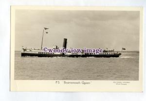 pf2441 - Red Funnel Paddle Steamer - Bournemouth Queen , built 1908 - postcard