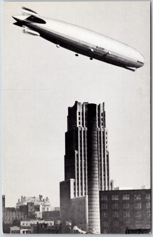 1966 Graf Zeppelin Airship Built In Germany Made Overseas Flight Posted Postcard