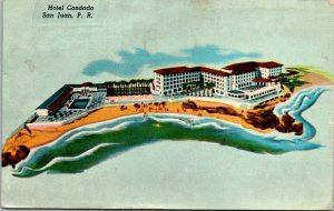 Vtg Hotel Condado San Juan Puerto Rico Chrome Postcard