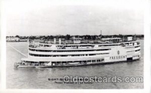 Steamer President at New Orleans, USA Ship Unused 