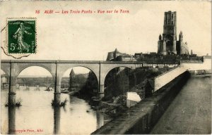 CPA Albi Les Trois Ponts, Vue sur le Tarn FRANCE (1016174)