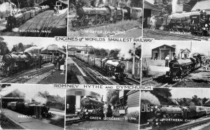 UK Railway Miniature RPPC Photo Postcard Multi View 22-7497