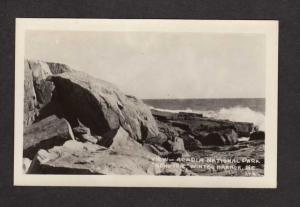 ME Schoodic Point Acadia National Park Winter Harbor Maine Real Photo Postcard