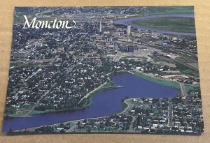 POSTCARD UNUSED - AERIAL VIEW MONCTON,PETITCODIAC RIVER, NEW BRUNSWICK, CANADA