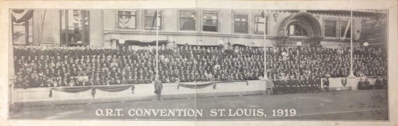 O.R.T. CONVENTION St. Louis, 1919 Antique Vintage Double Postcard