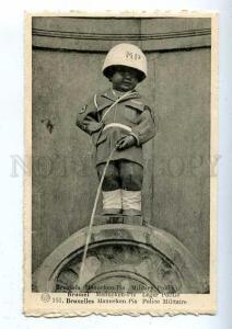 185723 MANNEKEN PIS Dressed MILITARY POLICE Vintage PC