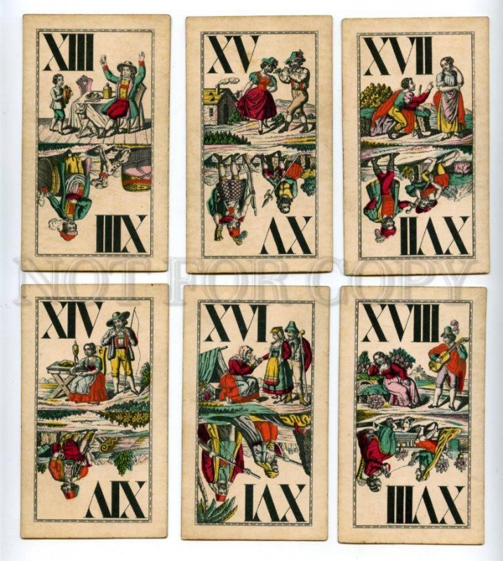 145077 Vintage Austrian 24 PLAYING CARDS deck with native type