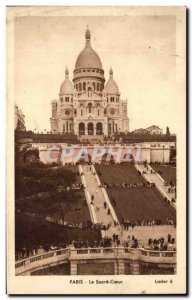 Old Postcard Paris Montmartre Sacre Coeur