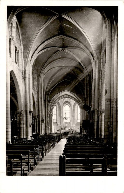 Eglise St-Pierre de Montmartre, Paris, 10th century, nave,  Postcard