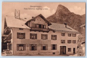 Bavaria Germany Postcard Oberammergau Haus Sebastian Bierling m. Kofel c1910