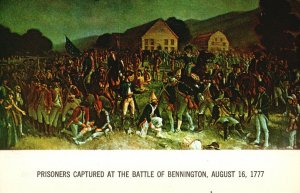 Vintage Postcard Battle of Bennington Prisoners Mural Painting by Ray Williams