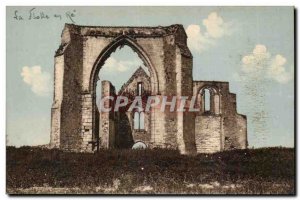 Ile de Re Old Postcard Ruins of St Laurent & # 39abbaye of Chateliers between...