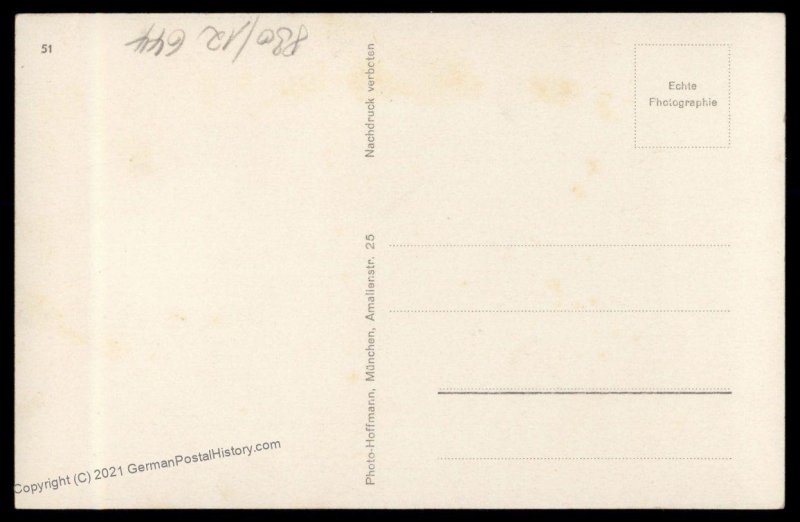3rd Reich Germany Hitler RPPC Hoffmann Nr51 UNUSED 101028