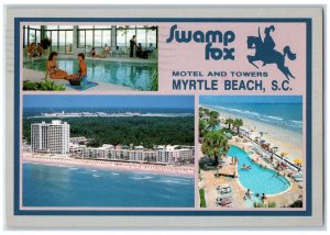 1988 Swamp Fox Motel and Towers Myrtle Beach SC Multiview Vintage  Postcard