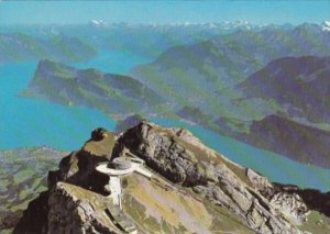 Switzerland Pilatus-Kulm Blick Auf Vierwaldstaettersee Buergenstock und Alpen