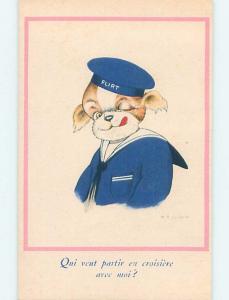 Pre-Chrome foreign MB COOPER - HUMANIZED DOG WEARING SAILOR OUTFIT HL9499