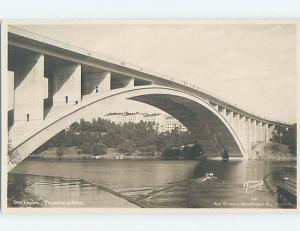 old rppc LARGE BRIDGE OVER RIVER Stockholm Sweden HM1715