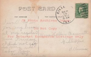 Unknown Location, RPPC, Hannah with a Horse, Illinois Postmark, Photo