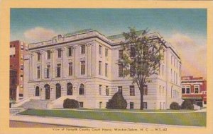 North Carolina Winston Salem View Of Forsyth County Court House