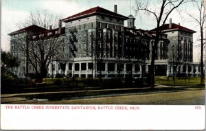 Postcard The Battle Creek Interstate Sanitarium in Battle Creek, Michigan