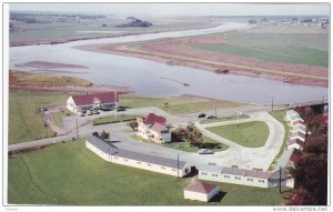 Aerial View, Salmon River, Motel, TRURO, Nova Scotia, Canada, 40-60´s