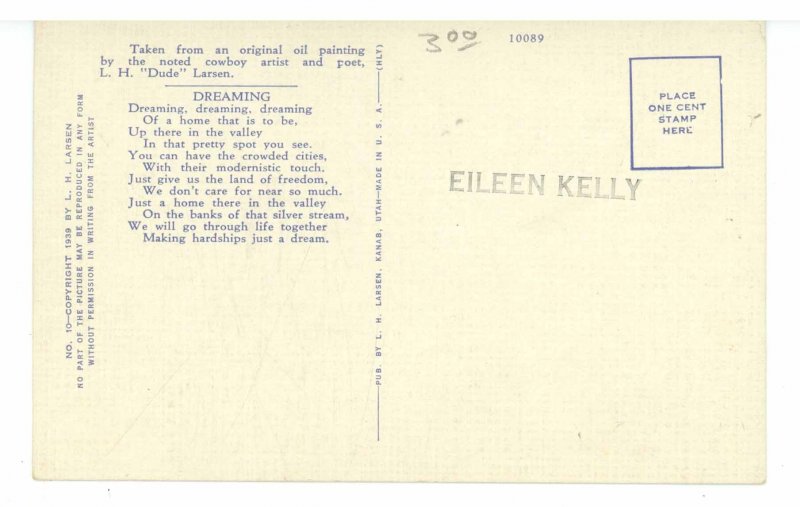 Dreaming   Artist: L.H. Dude Larsen