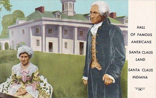 Indian Santa Claus George and Martha Washington Hall Of Famous Americans Sant...