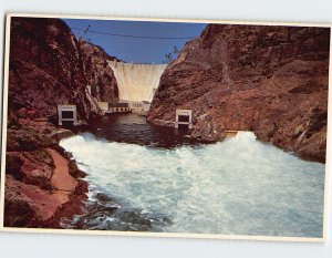 Postcard Turbulent Waters At Hoover Dam