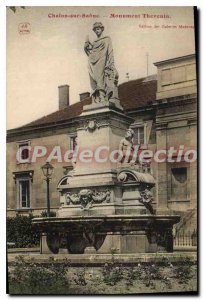 Old Postcard Chalon sur Saone monument Thevenin