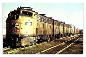 Rock Island Freight Train Pullman Junction Illinois Postcard Railroad Train