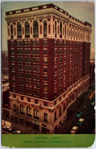 VINTAGE POSTCARD THE HOTEL TAFT OPPOSITE YALE UNIVERSITY NEW HAVEN CONN c. 1955