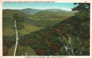 Vintage Postcard Hoosic Valley & Mt. Greylock As Seen From Taconic Trail Mass.