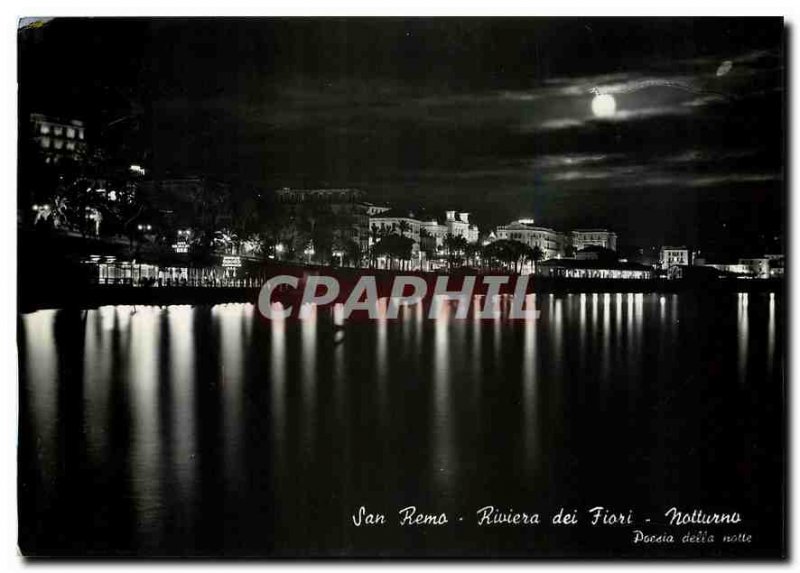 Postcard Modern San Remo Riviere des Fleurs Nightlife