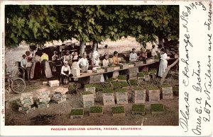 Postcard BUSINESS ACTIVITY SCENE Fresno California CA AI5232