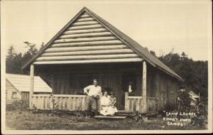 Kidney Pond Camps ME Camp Lauroy Millinocket Area c1920 Real Photo Postcard