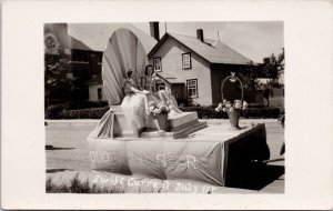 Swift Current Saskatchewan Girls on Float Quote We Share Parade SK Postcard H29