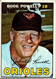 1967 Topps Baseball Card Boog Powell Baltimore Orioles sk2068