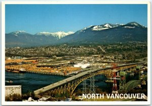 Postcard - Second Narrows Bridge - North Vancouver, Canada