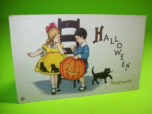 Vintage Halloween Postcard Original Stecher Mary Price Antique Series 400 D