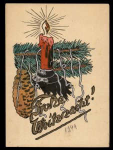 3rd Reich Germany 1941 Weihnacht Christmas Card Cover UNUSED 100629