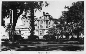 RPPC PARQUE HOTEL URUGUAY AIRMAIL STAMP REAL PHOTO POSTCARD 1948